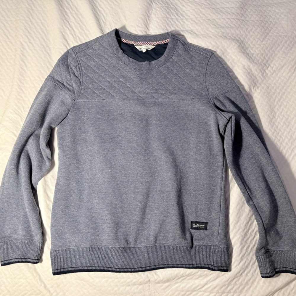 Ben Sherman Quilted Crewneck Sweatshirt – Gray Men’s Size Small